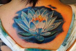 蓝莲花纹身图案欣赏及寓意，永不凋零的圣洁之花