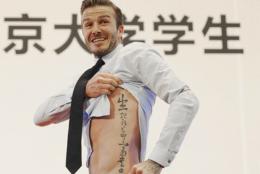 贝克汉姆中文纹身图案揭秘