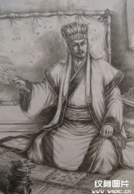三国人物纹身图案
