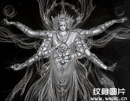 六臂鬼神阿修罗纹身