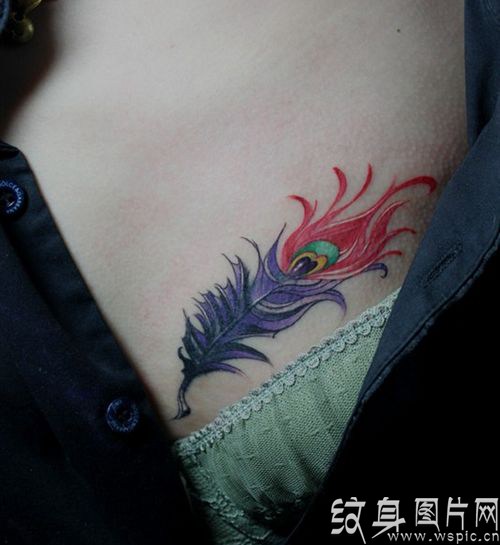 彩色纹身绚丽多彩，不同的色彩不同的美