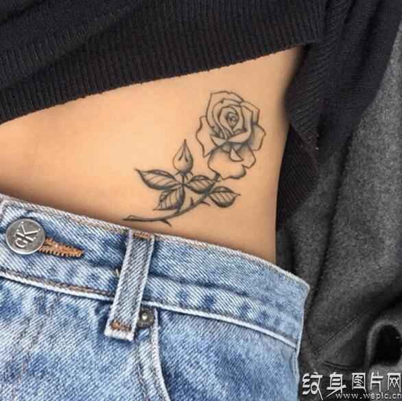 彩色花朵纹身图案，最美的水彩纹身设计