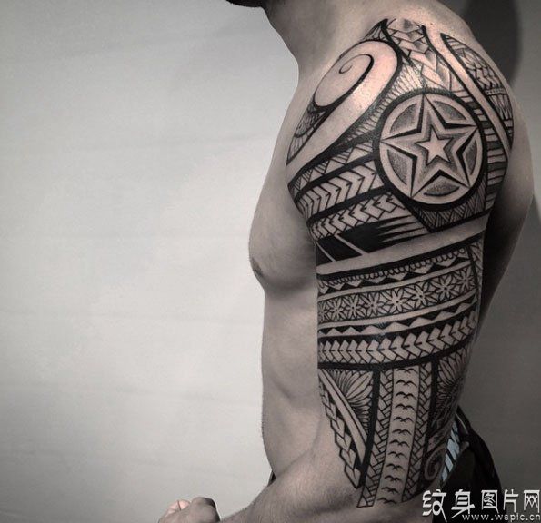 经典半甲纹身盘点，时尚男人的霸气象征