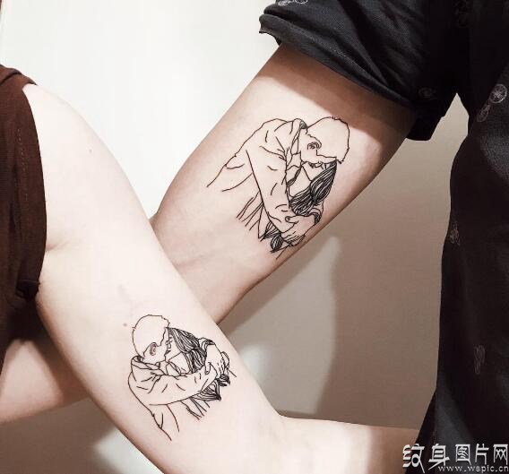 情侣纹身图案大全，握住双手才能走完一生
