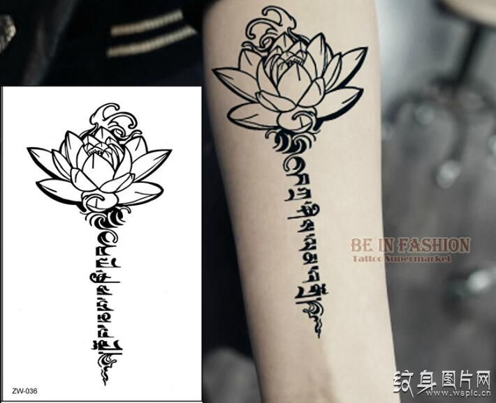 梵文纹身图案，源自古印度的神秘设计