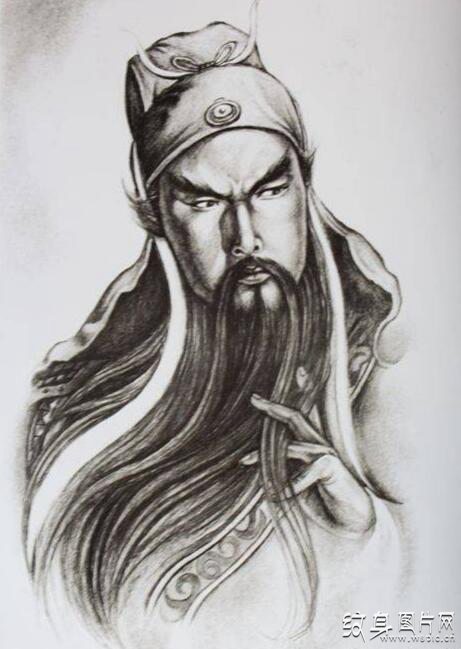 关公纹身手稿欣赏，顶级绘画大师精彩之作