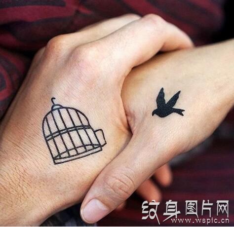 一生只为爱你而存在，情侣纹身图案欣赏