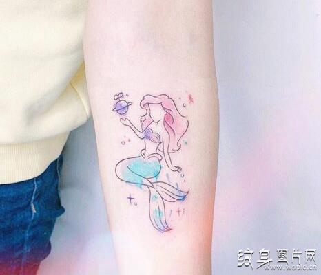 小清新彩色纹身图案欣赏，纹身界的新潮流