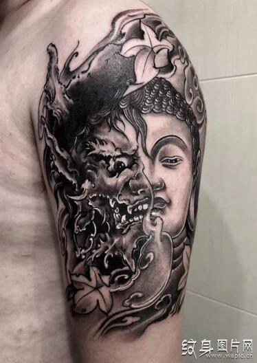  一念之间纹身图案欣赏，善恶全在自己本心