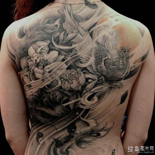 百鸟之王，祥瑞神鸟凤凰纹身图案欣赏