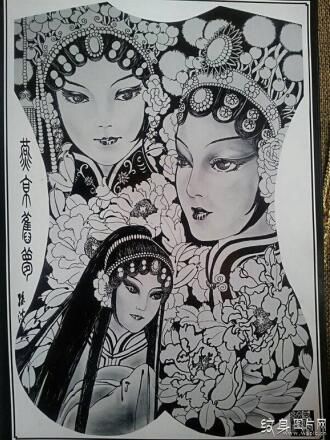 花旦纹身手稿推荐，戏如人生的最佳写照