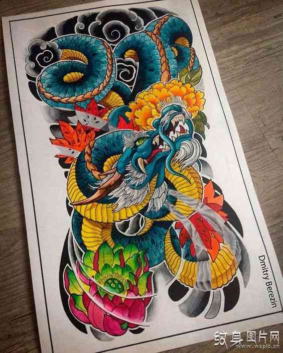 青龙纹身图案及手稿，你不知道的一些含义和讲究