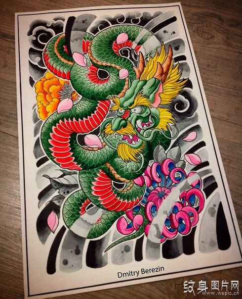 青龙纹身图案及手稿，你不知道的一些含义和讲究