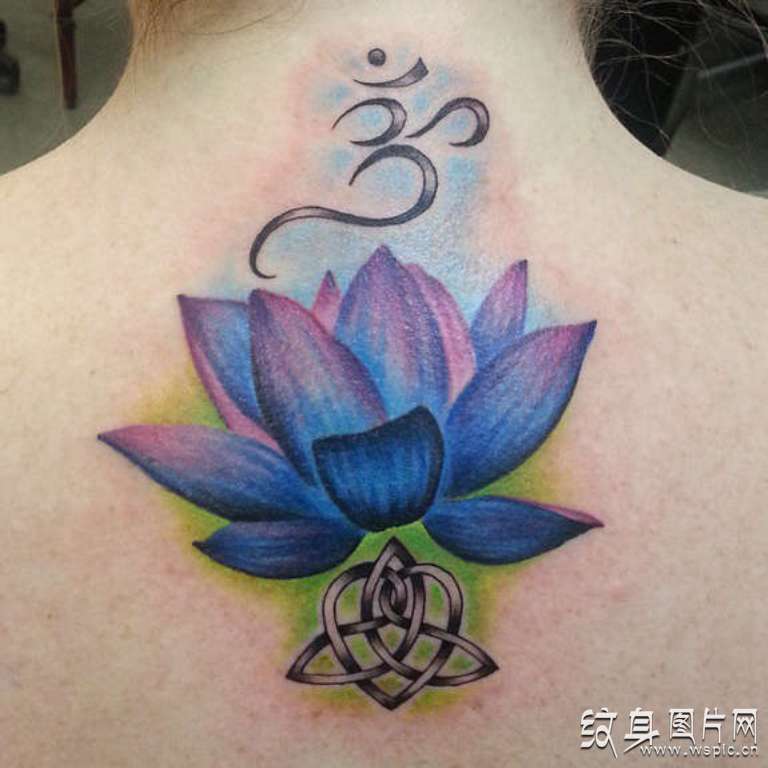 蓝莲花纹身图案欣赏及寓意，永不凋零的圣洁之花