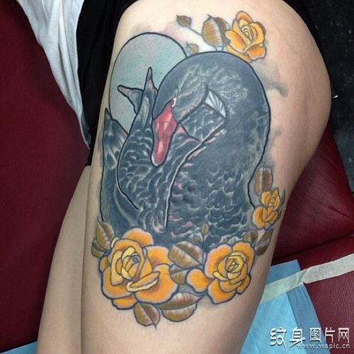 天鹅纹身图案欣赏，独具特色的纹身设计