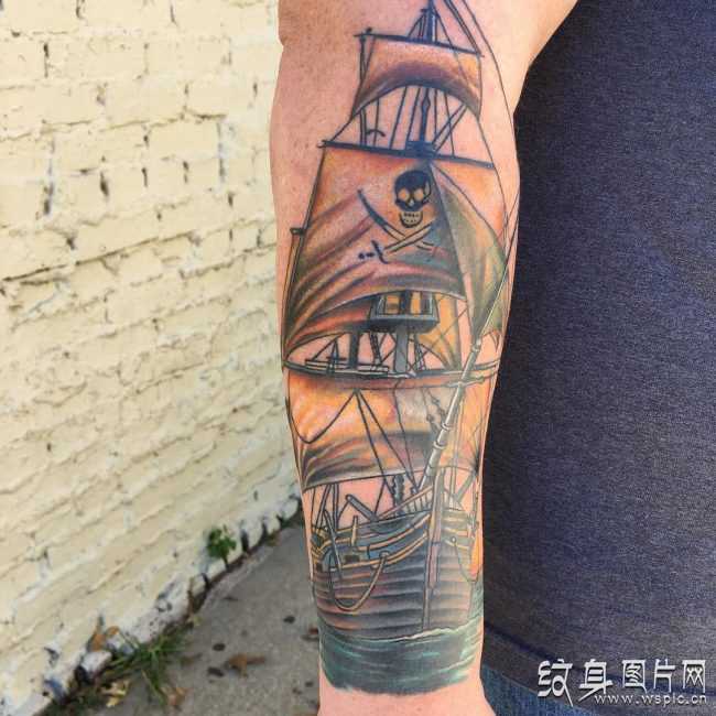 男性海盗船纹身图案欣赏，那些不为人知的发展历程