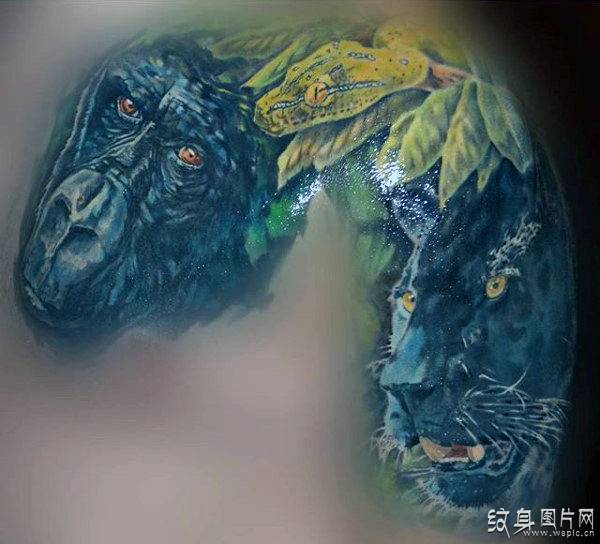  霸气猩猩纹身图案及寓意 金刚一马当先