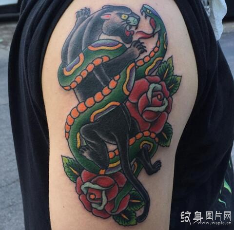 黑豹纹身图案欣赏 多种元素相融合的设计理念