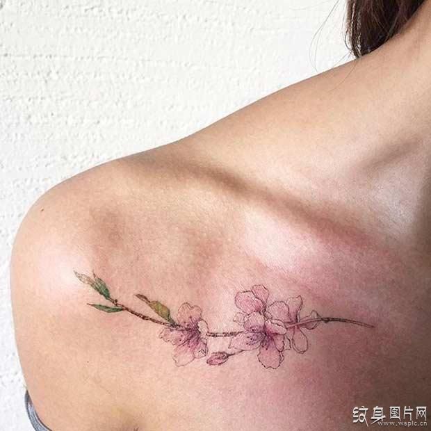 水彩花纹身图案欣赏 让人惊艳的美丽设计