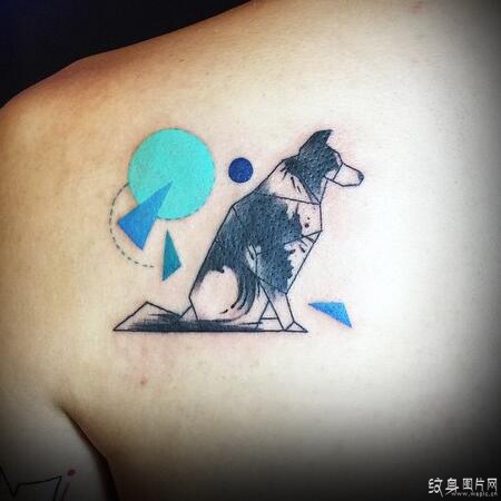 牧羊犬纹身图案欣赏 聪明温顺的人类伙伴
