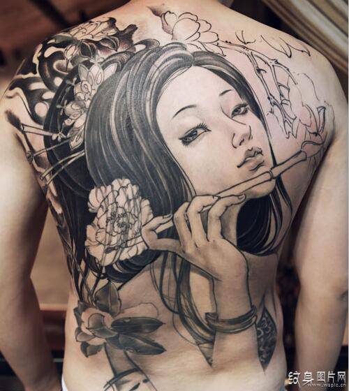 仕女纹身图案及手稿 古典文化中的一道风景