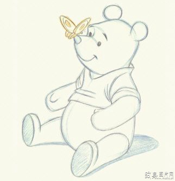 小熊维尼纹身图案及手稿 迪士尼经典卡通角色