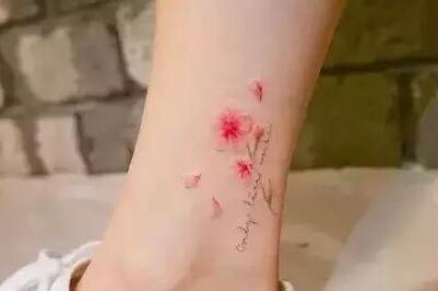 脚踝纹身图案大全，小清新的首选部位