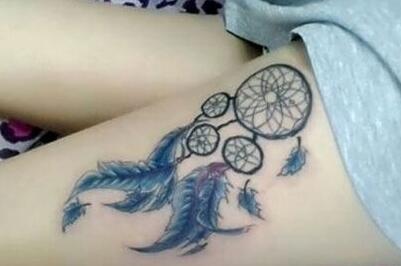 美女大腿纹身图案欣赏，2018最具诱惑的美腿