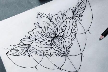 女生花纹身手稿，让人过目不忘的纹身手稿作品