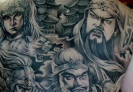 五虎将纹身图案及手稿推荐，蜀国崛起的中坚力量