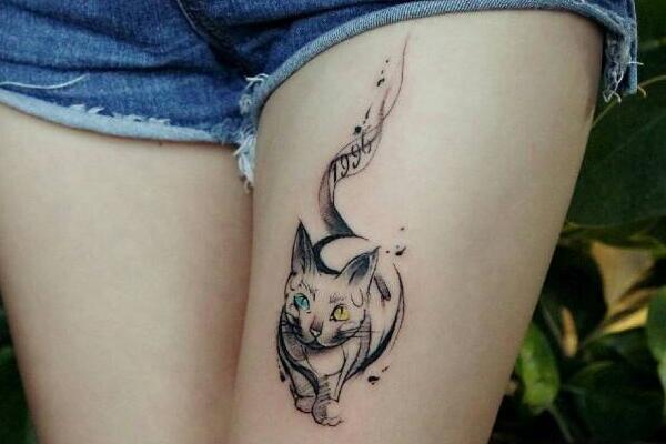 可爱猫咪纹身图案，悠久而又古老的纹身艺术