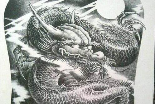 满背纹身手稿欣赏，传统纹身经典素材推荐