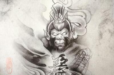 善恶纹身图案欣赏，花开两朵各表一枝