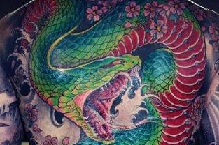 最恐怖的蛇纹身设计 蟒蛇纹身图案及手稿欣赏