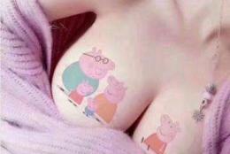 精美卡通纹身，跳跃在皮肤上的可爱小精灵